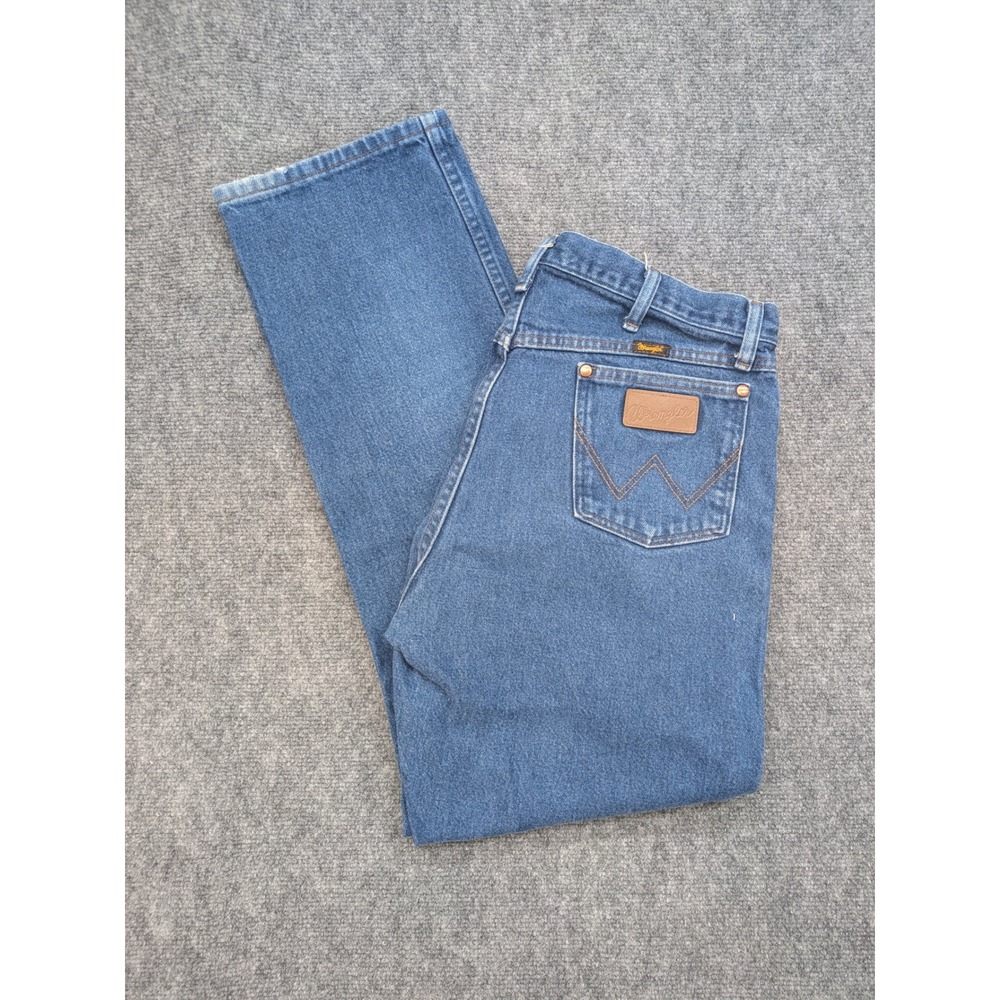 Vtg Wrangler Mens Jeans 35x31 Regular‎ Fit Blue Denim Classic Casual Pants